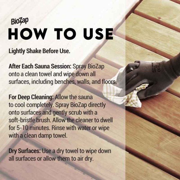 BioZap Sauna Cleaner & Deodorizer - Image 6